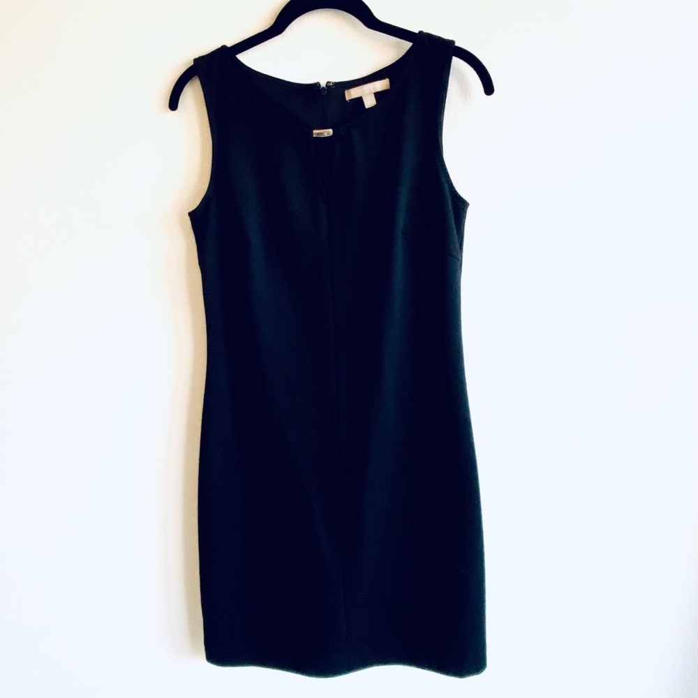 Banana Republic Black and Gold Eyelet Dress
